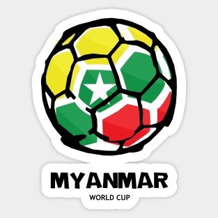 Myanmar Football Country Flag Sticker